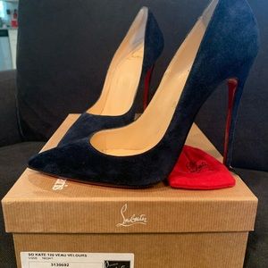 So Kate Veau Velours # 37.5 navy suede CL